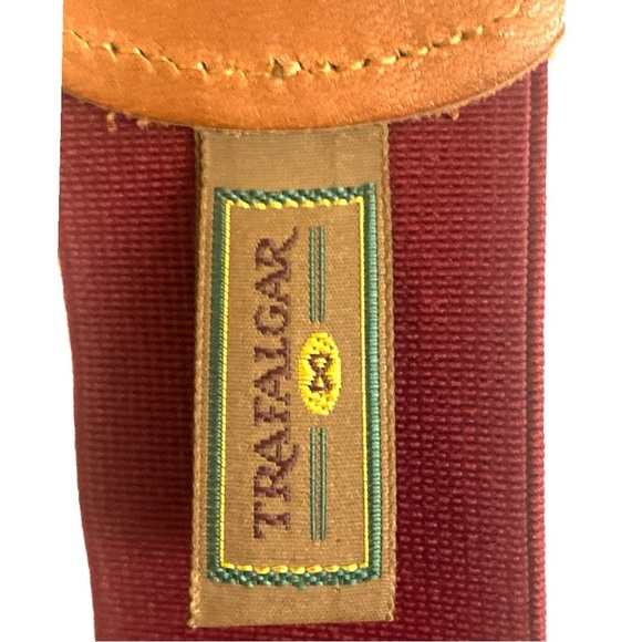 TRAFALGAR Suspenders Silk Maroon & Blue Center Stripe OS NEW - Picture 3 of 13